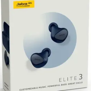 image #2 of אוזניות Bluetooth אלחוטיות True Wireless עם מיקרופון Jabra Elite 3 - צבע כחול כהה