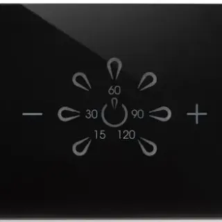 image #3 of טיימר דוד חכם עם אפשרות הפעלה ידנית בטאצ' להתקנה בקופסא מלבנית 3 מודול NISKO Smart - זכוכית שחורה