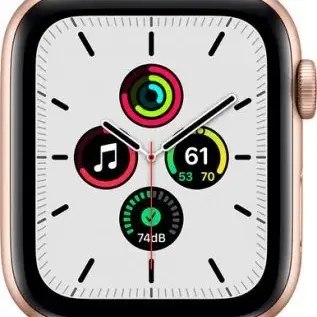 image #1 of שעון חכם Apple Watch SE GPS + Cellular 44mm צבע שעון Gold Aluminum צבע רצועה Maize / White Sport Loop