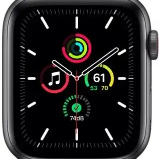 image #1 of שעון חכם Apple Watch SE GPS + Cellular 44mm צבע שעון Space Gray Aluminum צבע רצועה Tornado / Gray Sport Loop