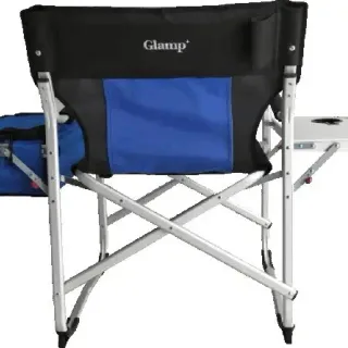 image #1 of כיסא קמפינג מתקפל כולל צידנית ומגש צד Glamp - צבע כחול / שחור