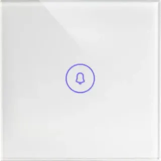 image #0 of לחצן טאץ' פעמון/מדרגות להתקנה בקופסא עגולה 55 NISKO Smart - צבע לבן