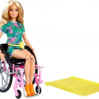 image #1 of ברבי בלונדינית עם כסא גלגלים - סדרת פאשניסטה מבית Mattel