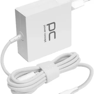 image #0 of מציאון ועודפים - מטען קיר אוניברסלי למחשבים ניידים Power Concept 90W USB Type-C PD PC-Q90 - צבע לבן