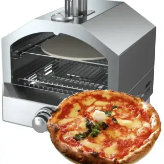 image #3 of תנור גז מקצועי לפיצה  בעוצמת 13,000 BTU + אבן שמוט + כף פיצה גדולה מנירוסטה Multi Garden Palermo