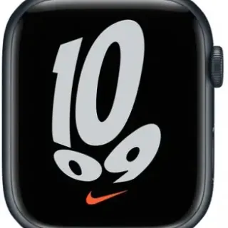 image #0 of שעון חכם Apple Watch Nike 45mm Series 7 GPS  צבע שעון Midnight Aluminum Case צבע רצועה Anthracite/Black Nike Sport Band