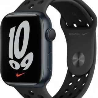image #2 of שעון חכם Apple Watch Nike 45mm Series 7 GPS  צבע שעון Midnight Aluminum Case צבע רצועה Anthracite/Black Nike Sport Band