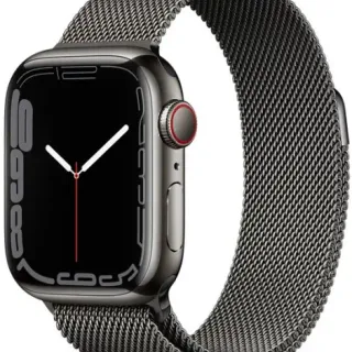 image #2 of שעון חכם Apple Watch Stainless Steel 41mm Series 7 GPS+Cellular צבע שעון Graphite Stainless Steel Case צבע רצועה Graphite Milanese Loop
