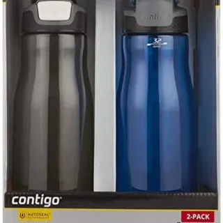 image #1 of מציאון ועודפים - זוג בקבוקי שתיה 946 מ&apos;&apos;ל Contigo Autoseal - צבע אפור + כחול