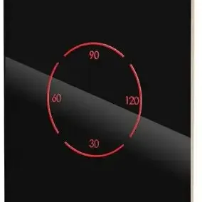 image #0 of מפסק מגע חכם אנכי לדוד שמש עם טיימר Semicom STW-4GEVD/BV - זכוכית שחורה
