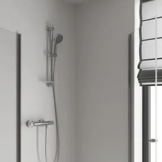 image #2 of ברז תרמוסטטי לאמבטיה עם מוט רחצה GROHE דגם Precision Feel - צבע כרום