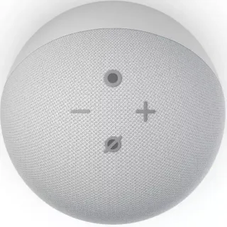 image #1 of רמקול חכם Echo Dot (דור 4) עם צג שעון Amazon - צבע לבן