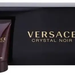 image #0 of מארז בושם לאישה 5 מ''ל Versace Crystal Noir או דה טואלט E.D.T + ג'ל רחצה 25 מ''ל + תחליב גוף 25 מ''ל
