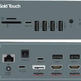 image #3 of תחנת עגינה USB-Type C לתצוגה משולשת Gold Touch SU-C310 