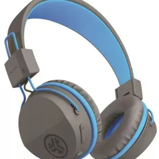 image #0 of אוזניות קשת Over-Ear אלחוטיות מתקפלות לילדים JLab JBuddies - צבע כחול/אפור