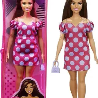 image #5 of ברבי עם שמלת נקודות - סדרת פאשניסטה מבית Mattel 