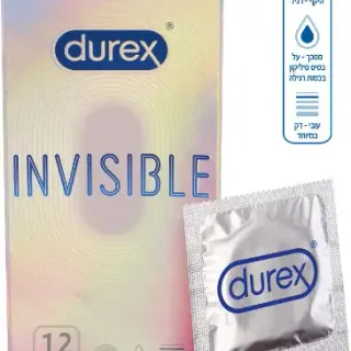 image #0 of מארז קונדומים Durex Invisible - סך הכל 12 יחידות