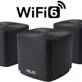 image #0 of סט 3 יחידות ראוטר Asus ZenWiFi AX Mini 802.11ax Mini (XD4) Mesh Wireless - צבע שחור