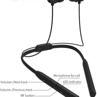 image #2 of מציאון ועודפים - אוזניות עורף אלחוטיות עם ביטול רעשי רקע ומיקרופון כפול Bluedio TN2 - צבע שחור
