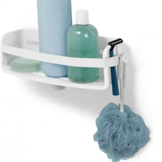 image #1 of מדף ואקום לאמבטיה Umbra Flex Bin  - צבע לבן