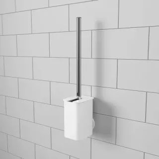 image #5 of מברשת אסלה עם מתלה ואקום לקיר Umbra Flex Surelock - צבע לבן 
