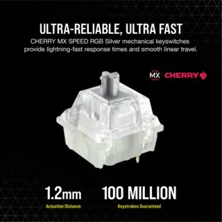 image #5 of מציאון ועודפים -  מקלדת גיימינג מכאנית Corsair K100 RGB עם מתגי CHERRY MX Speed - צבע שחור