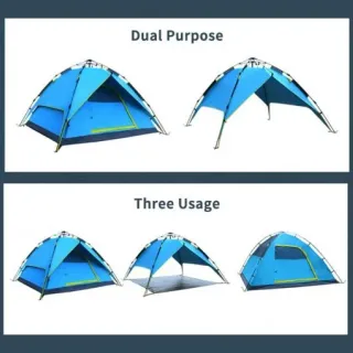 image #1 of אוהל פתיחה מהירה ל-4 אנשים עם 3 מצבים Playa - צבע כחול