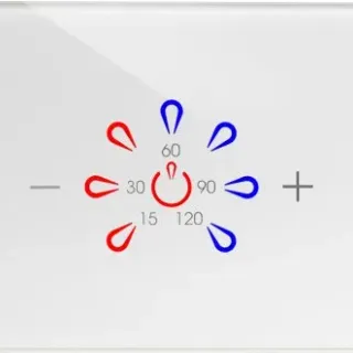 image #3 of מציאון ועודפים - טיימר דוד חכם עם אפשרות הפעלה ידנית בטאצ&apos; להתקנה בקופסא מלבנית 3 מודול NISKO Smart - זכוכית לבנה