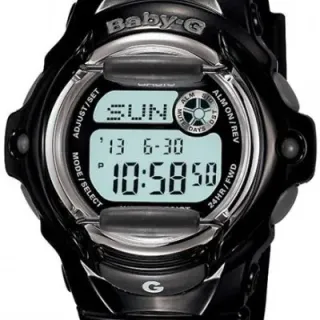 image #0 of מציאון ועודפים - שעון יד דיגיטלי עם רצועת סיליקון Casio Baby-G BG169R-1 - צבע שחור