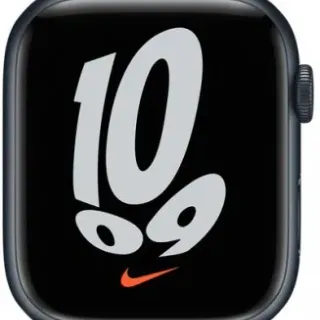 image #0 of מציאון ועודפים - שעון חכם Apple Watch Nike 45mm Series 7 GPS  צבע שעון Midnight Aluminum Case צבע רצועה Anthracite/Black Nike Sport Band