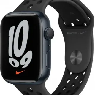 image #2 of מציאון ועודפים - שעון חכם Apple Watch Nike 45mm Series 7 GPS  צבע שעון Midnight Aluminum Case צבע רצועה Anthracite/Black Nike Sport Band