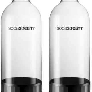 image #0 of מציאון ועודפים - זוג בקבוקי פלסטיק 1 ליטר  למכונות Sodastream Spirit / OneTouch / Genesis / Terra / Art - צבע שחור