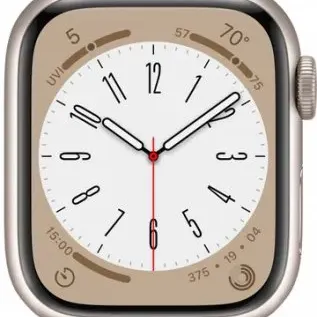 image #1 of שעון חכם Apple Watch 41mm Series 8 GPS + Cellular צבע שעון Starlight Aluminum Case צבע רצועה Starlight Sport Band