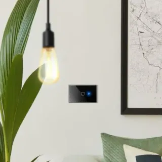 image #3 of מפסק תאורה מתג Touch WiFi 1 תואם קופסת 3 מקום מבית Smartr - צבע שחור