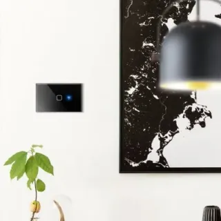 image #4 of מפסק תאורה מתג Touch WiFi 1 תואם קופסת 3 מקום מבית Smartr - צבע שחור