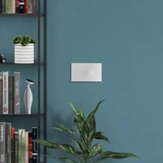 image #4 of מפסק תאורה מתג Touch WiFi 1 תואם קופסת 3 מקום מבית Smartr - צבע לבן