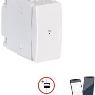 image #1 of מפסק תאורה מתג WiFi 1 תואם קופסת 1 מקום מבית Smartr - צבע לבן