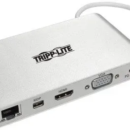 image #0 of תחנת עגינה Tripp Lite USB-C Dock Dual Display U442-DOCK1 - צבע כסוף
