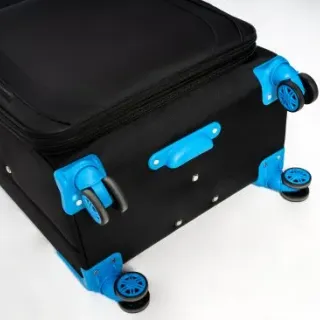 image #10 of סט מזוודות בד 20+24+28 אינץ' דגם Napolitano מבית Camel Mountain - צבע שחור וכחול