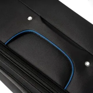 image #12 of סט מזוודות בד 20+24+28 אינץ' דגם Napolitano מבית Camel Mountain - צבע שחור וכחול