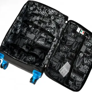 image #13 of סט מזוודות בד 20+24+28 אינץ' דגם Napolitano מבית Camel Mountain - צבע שחור וכחול
