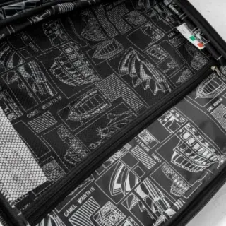 image #10 of סט מזוודות בד 20+24+28+32 אינץ' דגם Napolitano מבית Camel Mountain - צבע שחור ואפור