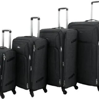 image #13 of סט מזוודות בד 20+24+28+32 אינץ' דגם Napolitano מבית Camel Mountain - צבע שחור ואפור
