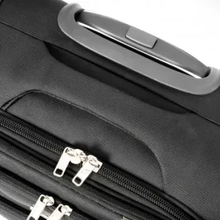image #1 of סט מזוודות בד 20+24+28+32 אינץ' דגם Napolitano מבית Camel Mountain - צבע שחור ואפור