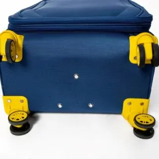 image #9 of סט מזוודות בד 20+24+28 אינץ' דגם Napolitano מבית Camel Mountain - צבע כחול וצהוב