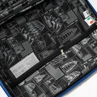 image #1 of סט מזוודות בד 20+24+28 אינץ' דגם Napolitano מבית Camel Mountain - צבע כחול וצהוב