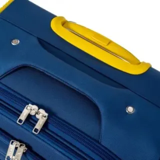 image #2 of סט מזוודות בד 20+24+28 אינץ' דגם Napolitano מבית Camel Mountain - צבע כחול וצהוב