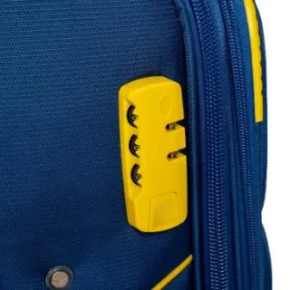 image #4 of סט מזוודות בד 20+24+28 אינץ' דגם Napolitano מבית Camel Mountain - צבע כחול וצהוב
