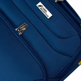 image #7 of סט מזוודות בד 20+24+28 אינץ' דגם Napolitano מבית Camel Mountain - צבע כחול וצהוב