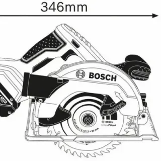 image #2 of מסור עגול נטען 6.5''/165 מ''מ Bosch GKS 18V-57 18V - גוף בלבד ללא סוללה וללא מטען